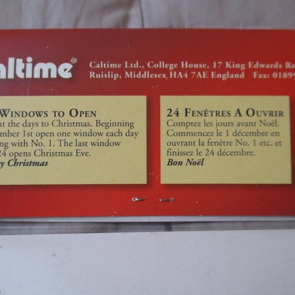 Lot of 2 Christmas Nativity Advent Calendars Made in England by Caltime - Picture 7 of 7